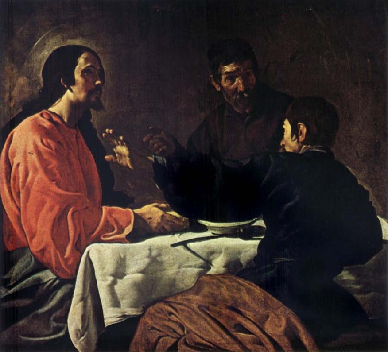 VELAZQUEZ, Diego Rodriguez de Silva y The Supper at Emmaus Germany oil painting art